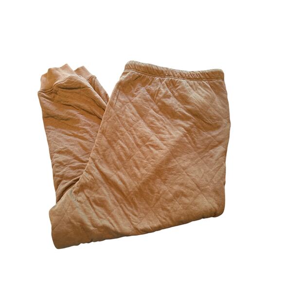 NWT Old Navy Plus Light Brown Elastic Waist Quilted Joggers Drawstring Size 4X - Picture 1 of 4